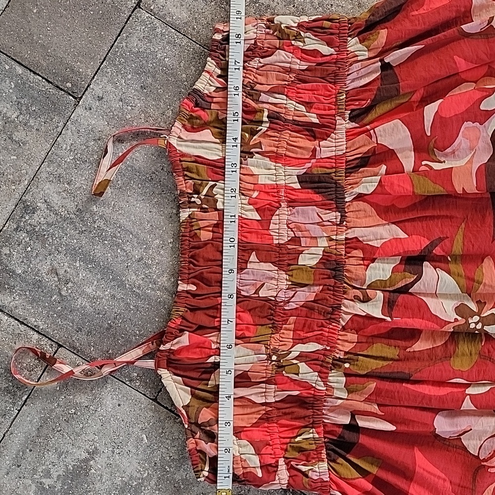 A New Day Smocked Floral Midi Dress With Pockets And Adjustable Straps Sz XL - Picture 10 of 12